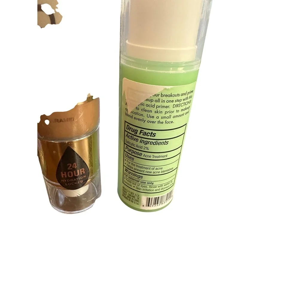 ELF Camo CC Cream Tan 370W Revolution Superdewy Skin Tint Caramel & Primer Set